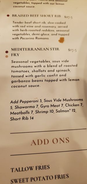 Menu at Waverly Stone Gastropub in Holland