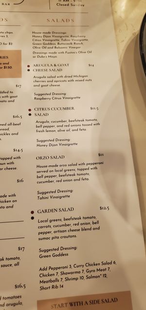 Menu at Waverly Stone Gastropub in Holland