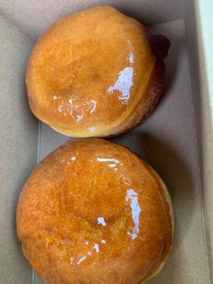 Raspberry creme brûlée  at Doughbot Donuts in Sacramento