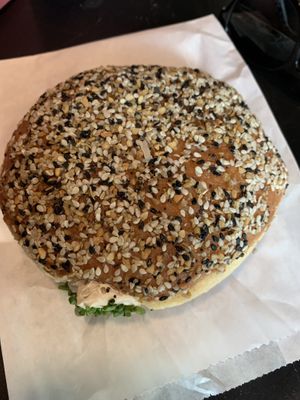 Vegan everything bagel   at Doughbot Donuts in Sacramento