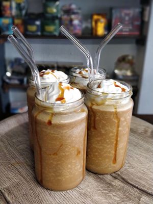 Caramel frappuchinos at d20 Board Game Cafe - Uxbridge in Uxbridge