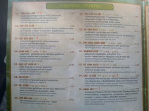 menu at Miss Vegan in Berlin