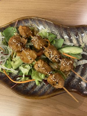 Chicken skewers   at Miss Vegan in Berlin