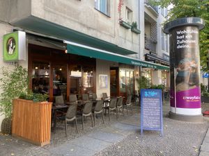 Outside at Miss Vegan in Berlin