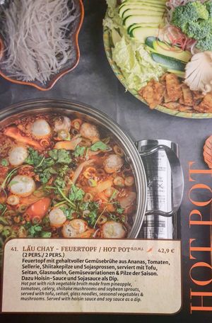 menu at Miss Vegan in Berlin