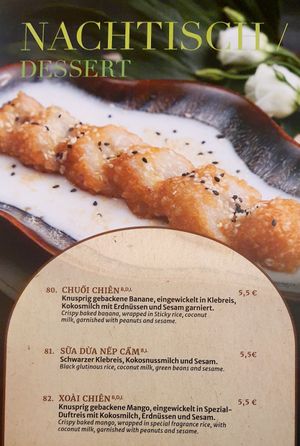 dessert menu at Miss Vegan in Berlin