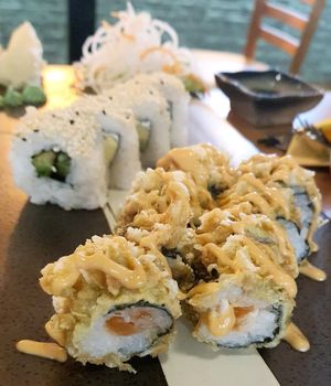 vegan sushi "Mittagskarte S1" - close-up  #Veganuary at Miss Vegan in Berlin