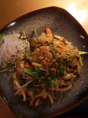 Seitan, veg with rice noodles at Miss Vegan in Berlin