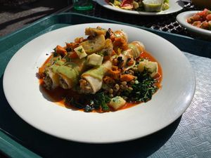 Mushroom Enchiladas at Aqui - Willow Glen in San Jose