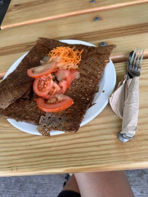 Vegan crepe option  at Crêperie du Marché in Montreal