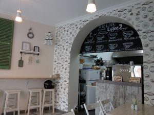 Inside / kitchen at Bean and Gone Cafe in 