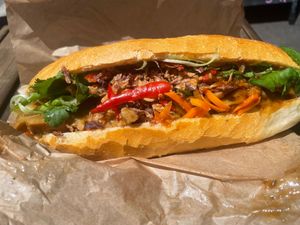 5 spice chickun Bahn mi at Luke‘s Bakery 2 in Moonee Ponds