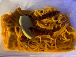 Tom Yum spaghetti. Was ok at best    at Mango CoCo Thai Dessert Cafe Sydney in Haymarket