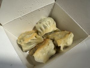 Bok Choy Dumplings  at Pine & Crane in Los Angeles