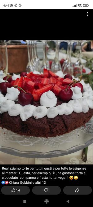 Torta vegetale ai frutti rossi at Fichetto Hotel-Ristorante-Bar in Foligno