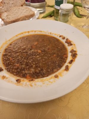 Zuppa di lenticchie at Fichetto Hotel-Ristorante-Bar in Foligno