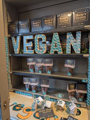 Vegan range at Roly's Fudge Pantry in Salisbury