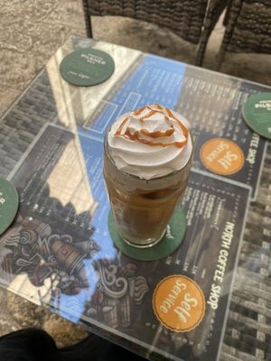 Caramel iced coffee  at North Coffee Shop in Budva