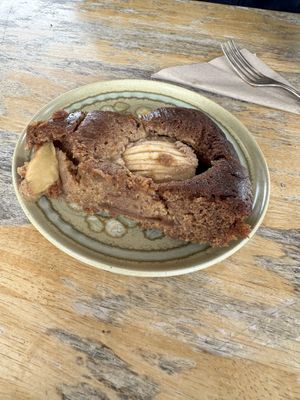 Ginger and apple cake  at The Pack Horse Cafe in Bridport