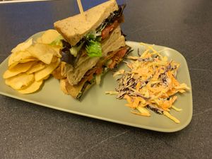 BLT using Vegan Skinhead bacon at The New Denver in Cullen