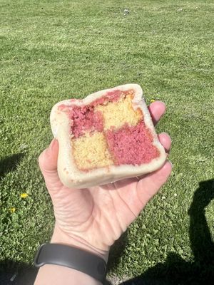 Battenberg slice   at The New Denver in Cullen
