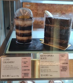 Keto Tiramisu / Keto Opera Slice ~ 2/8/22 at Delcie's Desserts and Cakes in Central Singapore