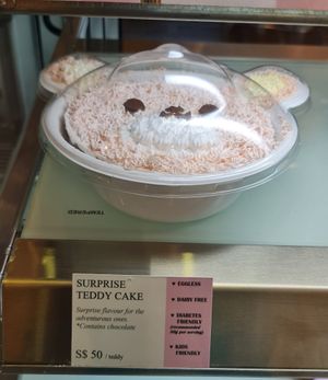 Surprise Teddy Cake ~ 2/8/22 at Delcie's Desserts and Cakes in Central Singapore