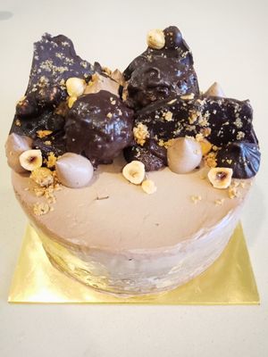 Rocher Chocolate Cake, vegan. So good! at Delcie's Desserts and Cakes in Central Singapore