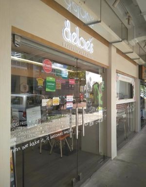 store front  at Delcie's Desserts and Cakes in Central Singapore
