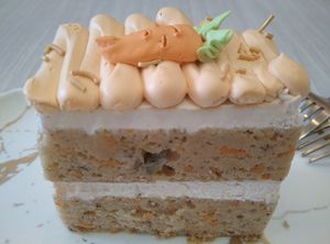 vegan diabetes-friendly carrot hummingbird cake $8.80 at Delcie's Desserts and Cakes in Central Singapore