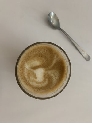 oat milk lattee  at Funk You Natural Food in Berlin