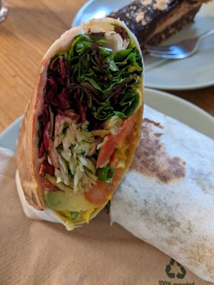 Vegan wrap at Funk You Natural Food in Berlin