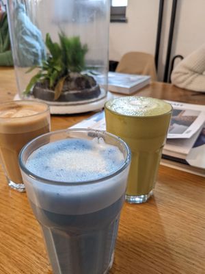 Blue milk / Matcha & Latte at Funk You Natural Food in Berlin