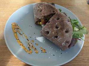 Vegan sandwich at Funk You Natural Food in Berlin