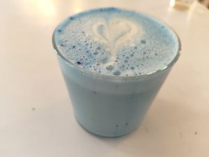 Blue Protein Latte at Funk You Natural Food in Berlin