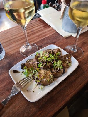 Berenjenas (eggplant dish) - best one of the vegan dishes at Alfalfa Bar in Sevilla