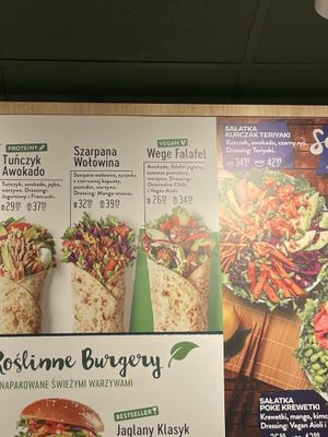 Vegan falafel wrap   at Salad Story  in Krakow