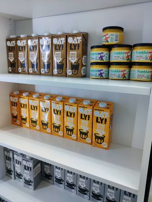 Shelves at El Sueco Supermercado in Barcelona