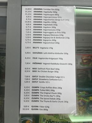Prices  at El Sueco Supermercado in Barcelona