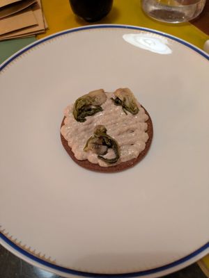 Farinata at Trattoria La Madia in Brione