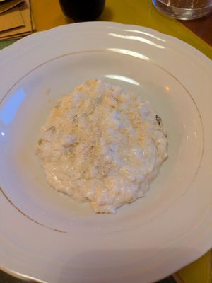 Risotto at Trattoria La Madia in Brione