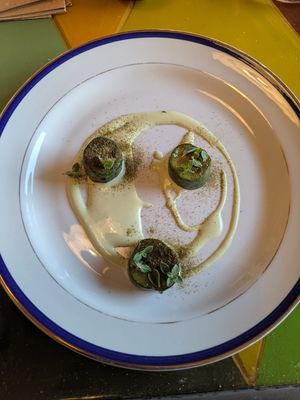 Antipasto di zucchine at Trattoria La Madia in Brione