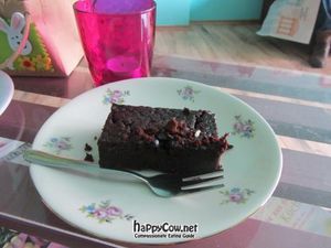 decadently rich brownie at Edelkiosk in Frankfurt