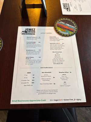   at Jemez Mountain Brewhouse in Jemez Springs