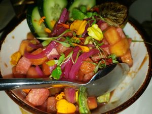 Mango lime 'ceviche' at Horsefeather in San Francisco