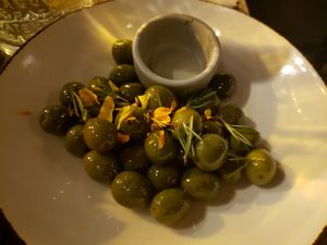 Marinated olives at Horsefeather in San Francisco