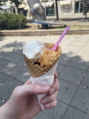 Apricot and lemon pie  at YellowCat Gelato & Cake in Burgas