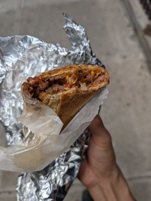 Philly cheese steak at Uptown Veg 2 in New York City