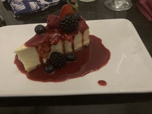 Vegan cheesecake  at La Vecchia Scuola Italian Restaurant in York