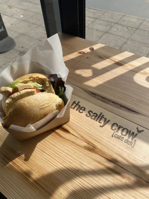 “Cheese” salad bagel!   at The Salty Crow in Lowestoft